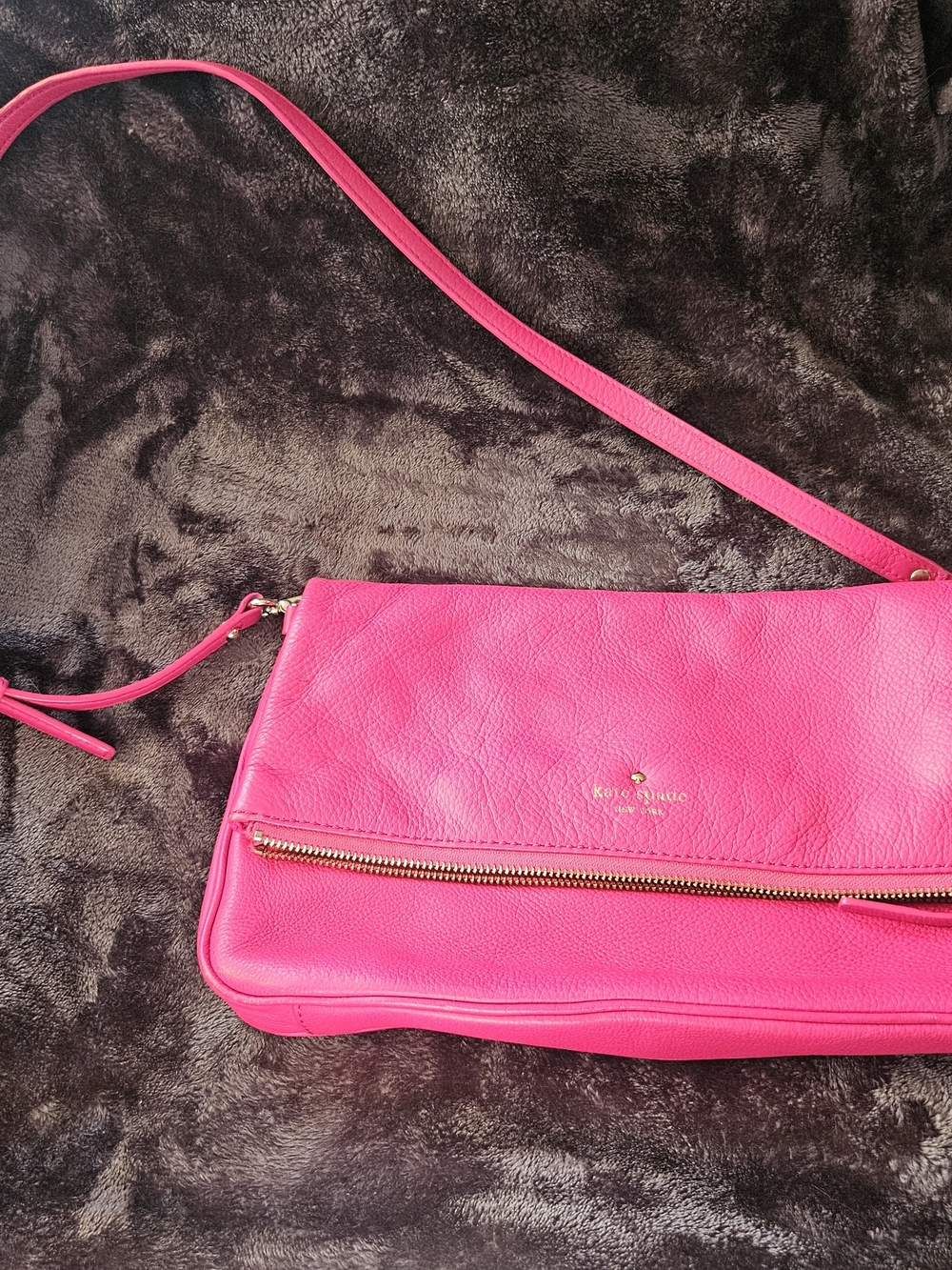 Kate Spade Hot Pink Leather Crossbody Bag
